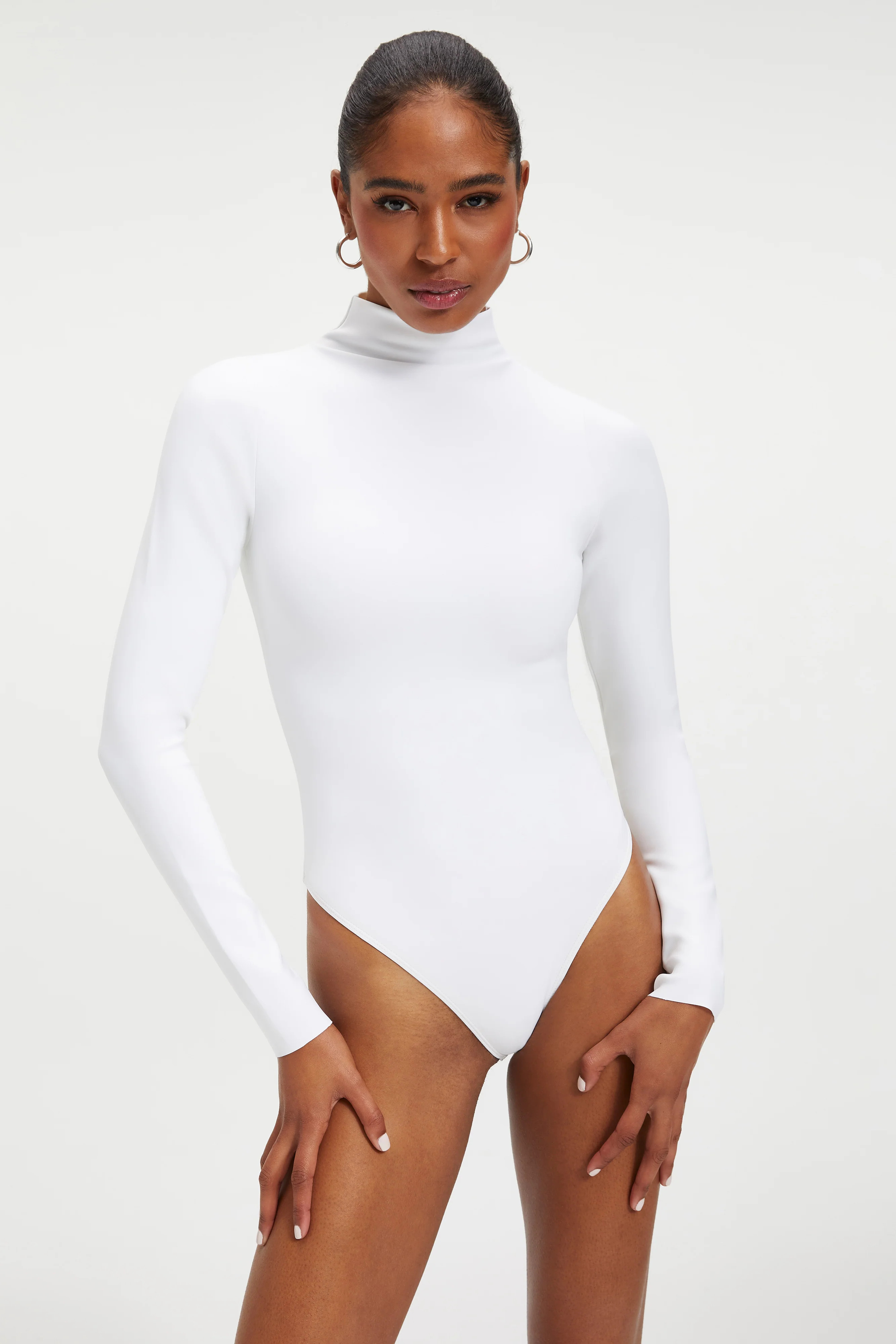 SCUBA FUNNEL NECK BODYSUIT | WHITE001 | Good American