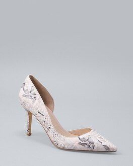 Ella Snake-Embossed Leather Pumps | White House Black Market