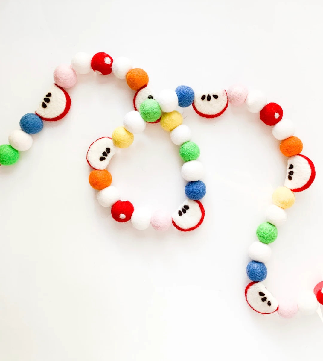 Pink School Time Felt Ball Garland Bunting Banner  With - Etsy | Etsy (US)