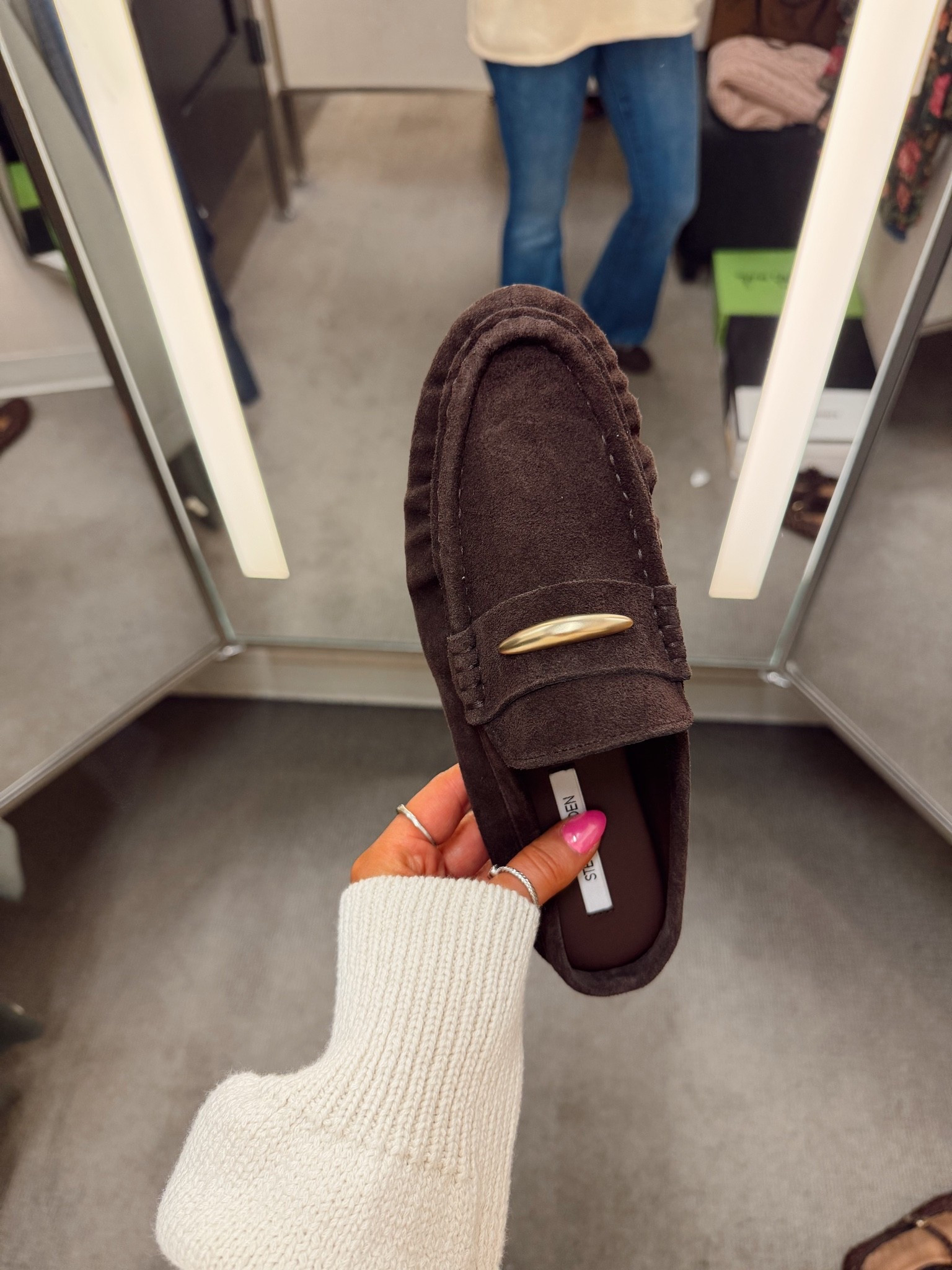 Suede mules are 40% off!