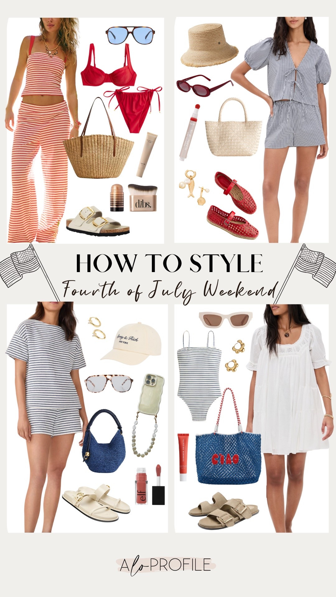 Fourth of July outfit inspo for the long weekend 🇺🇸

code: ALOPROFILE for Tarte 
code: ALOPROFILE for Dibs 
code: ALOPROFILE for Miranda Frye Jewelry

#LTKShoeCrush #LTKItBag #LTKStyleTip