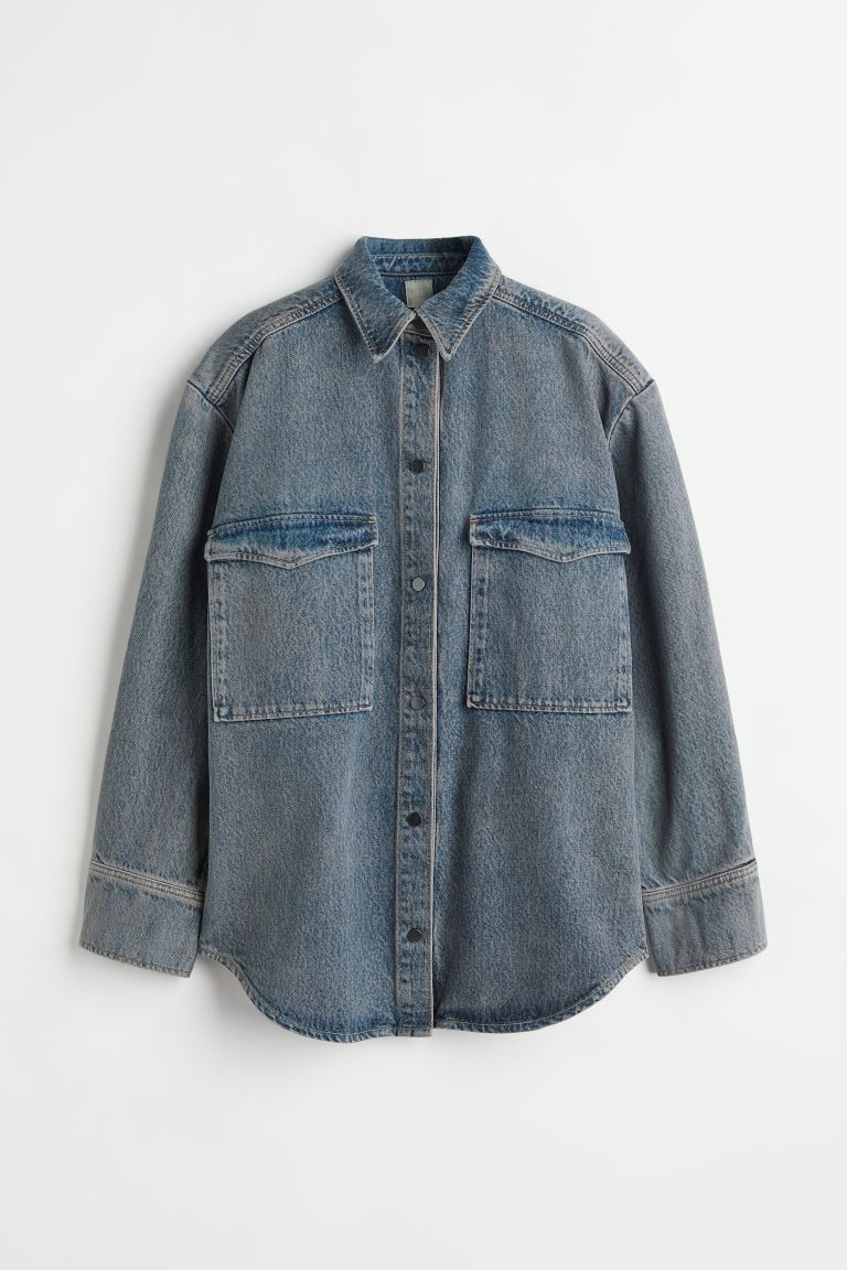 Oversized denim overshirt | H&M (DE, AT, CH, NL, FI)