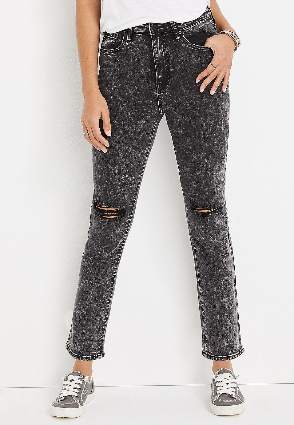 KanCan™ Black Straight High Rise Ankle Jean | Maurices