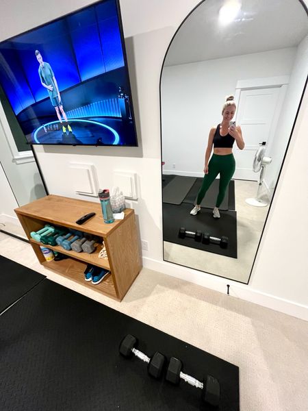 First day back from vacation 🤪💪🏻 

Home gym
Leggings 
Weights
Full length mirror 
Arched mirrorr

#LTKActive #LTKhome #LTKover40