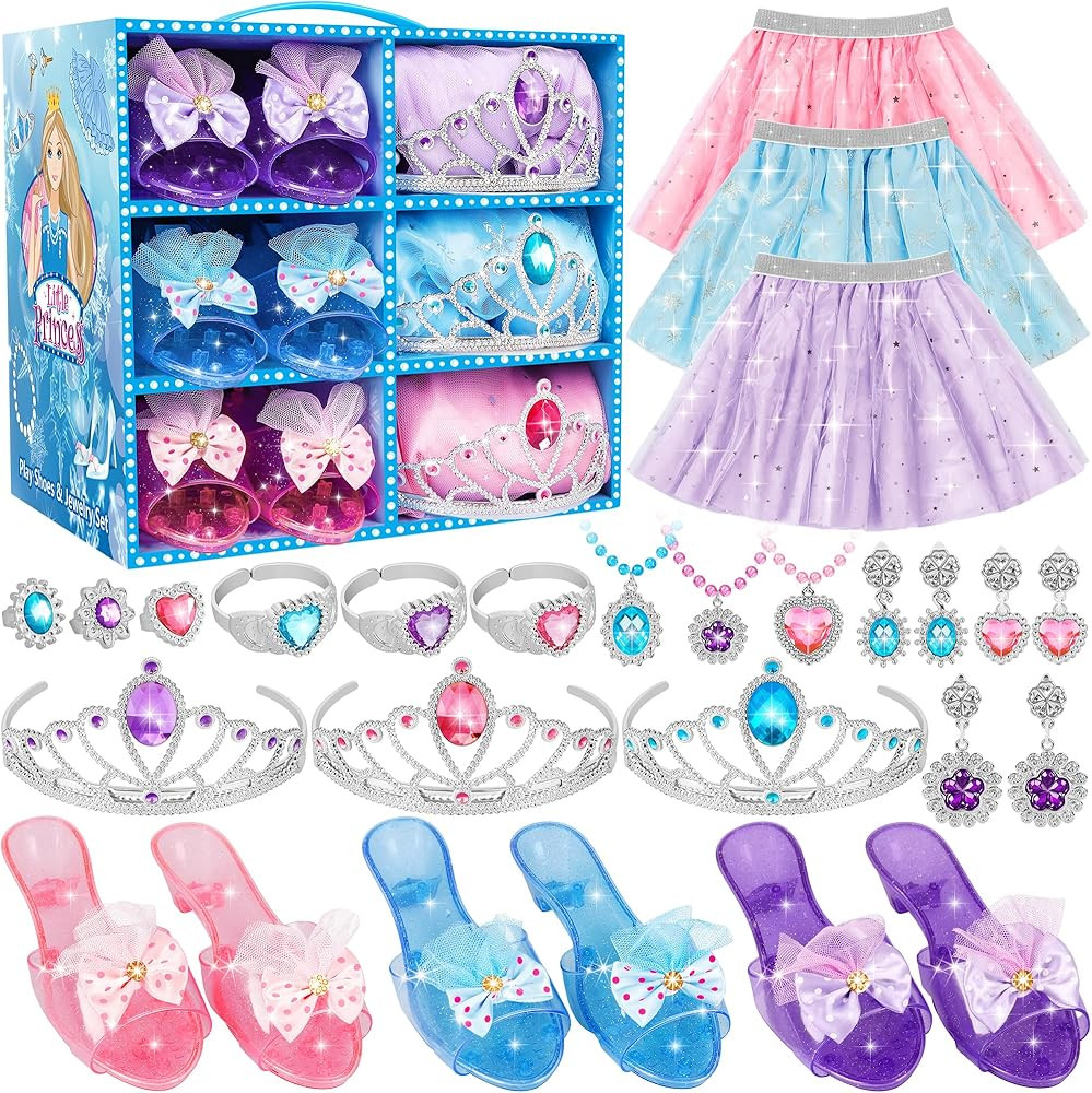 LJZJ Princess Dress Up Toys & Jewelry Boutique, Girls Role Play Gift for 3+ Year Old Girl Toddler... | Amazon (US)