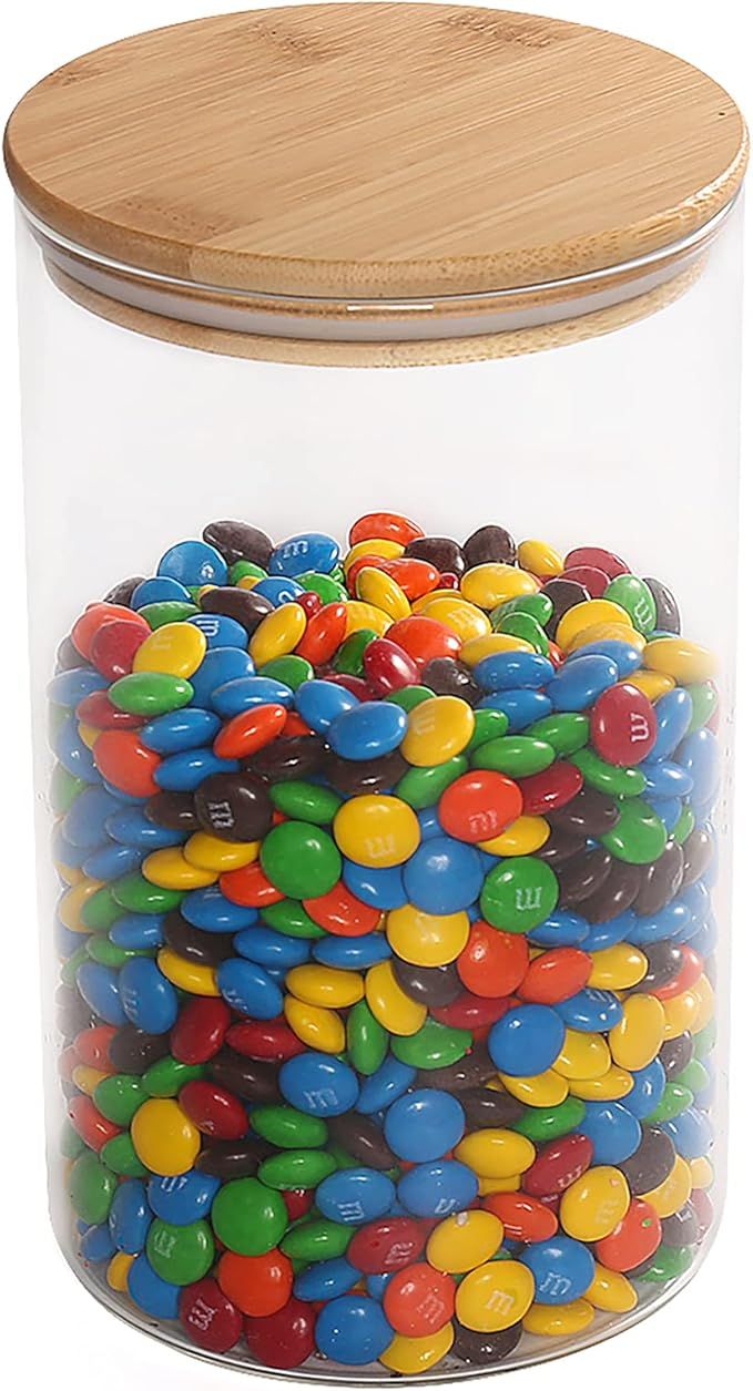 77L Glass Storage Jar for Chocolate, 62.5 FL OZ (1850 ML), Glass Food Storage Jar with Airtight B... | Amazon (US)
