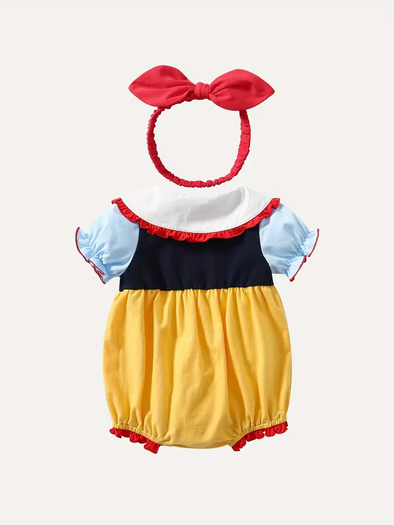 Voonlie Baby's Princess Triangle Bodysuit Cute Bowknot Decor - Temu | Temu Affiliate Program