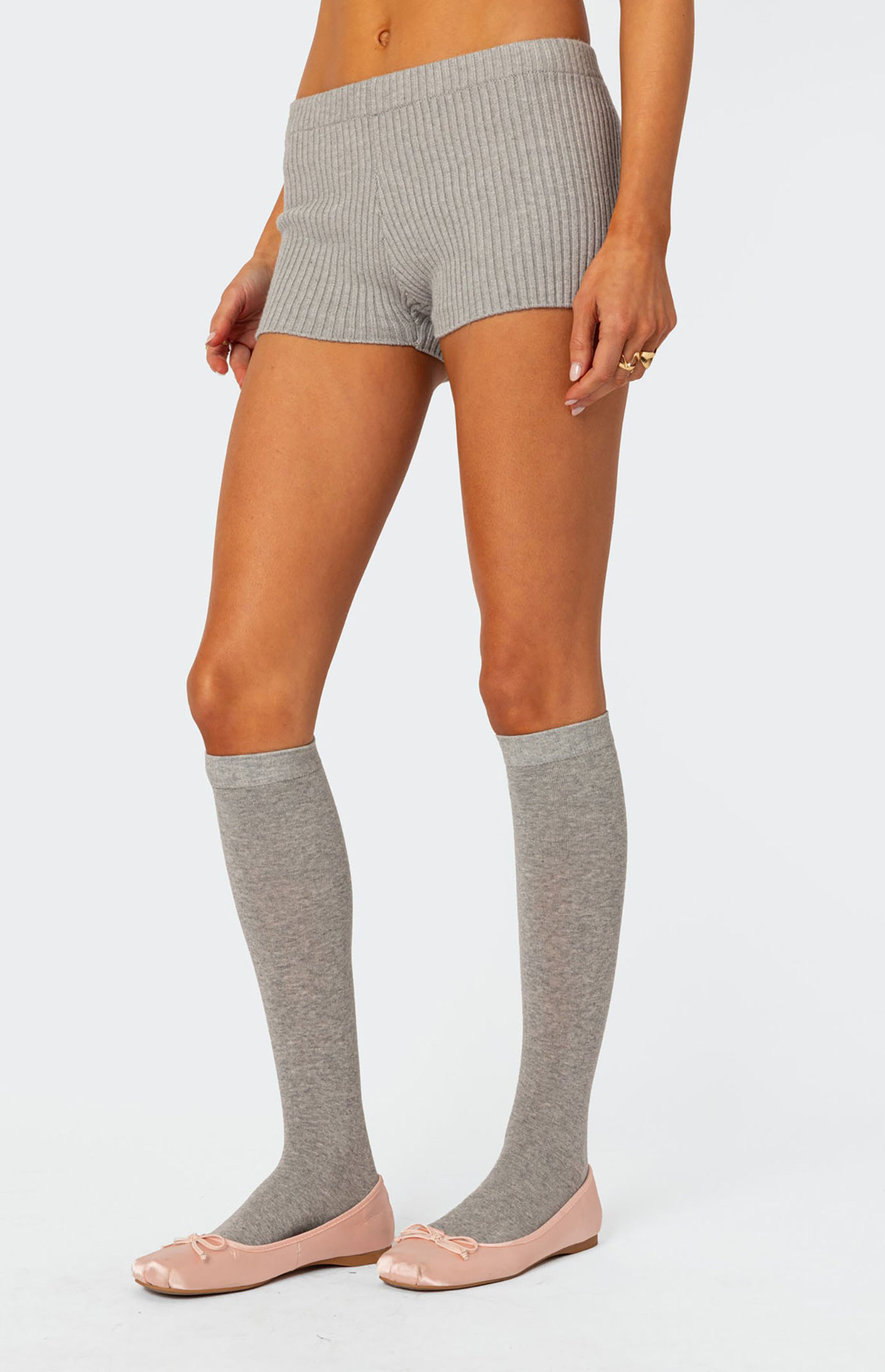 Edikted Bow Time Knit Micro Shorts | PacSun