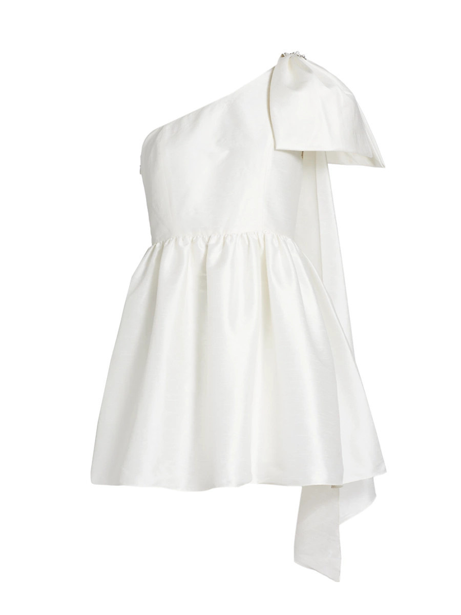 Women's Kelsi One-Shoulder Minidress - Ivory - Size 6 | Saks Fifth Avenue