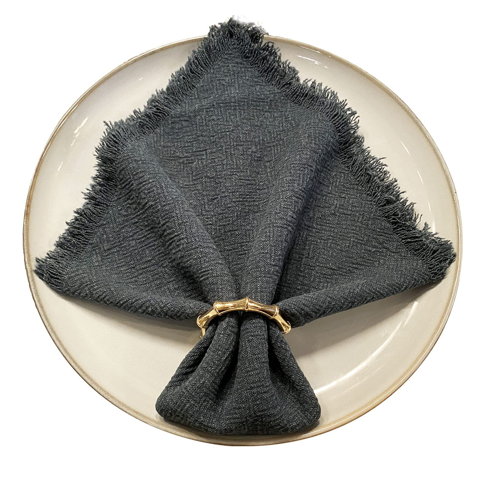 Napkin Rings Set of 12 Bamboo Knuckles Style Gold Napkin Holder Ring for Table Decoration,Wedding... | Amazon (US)