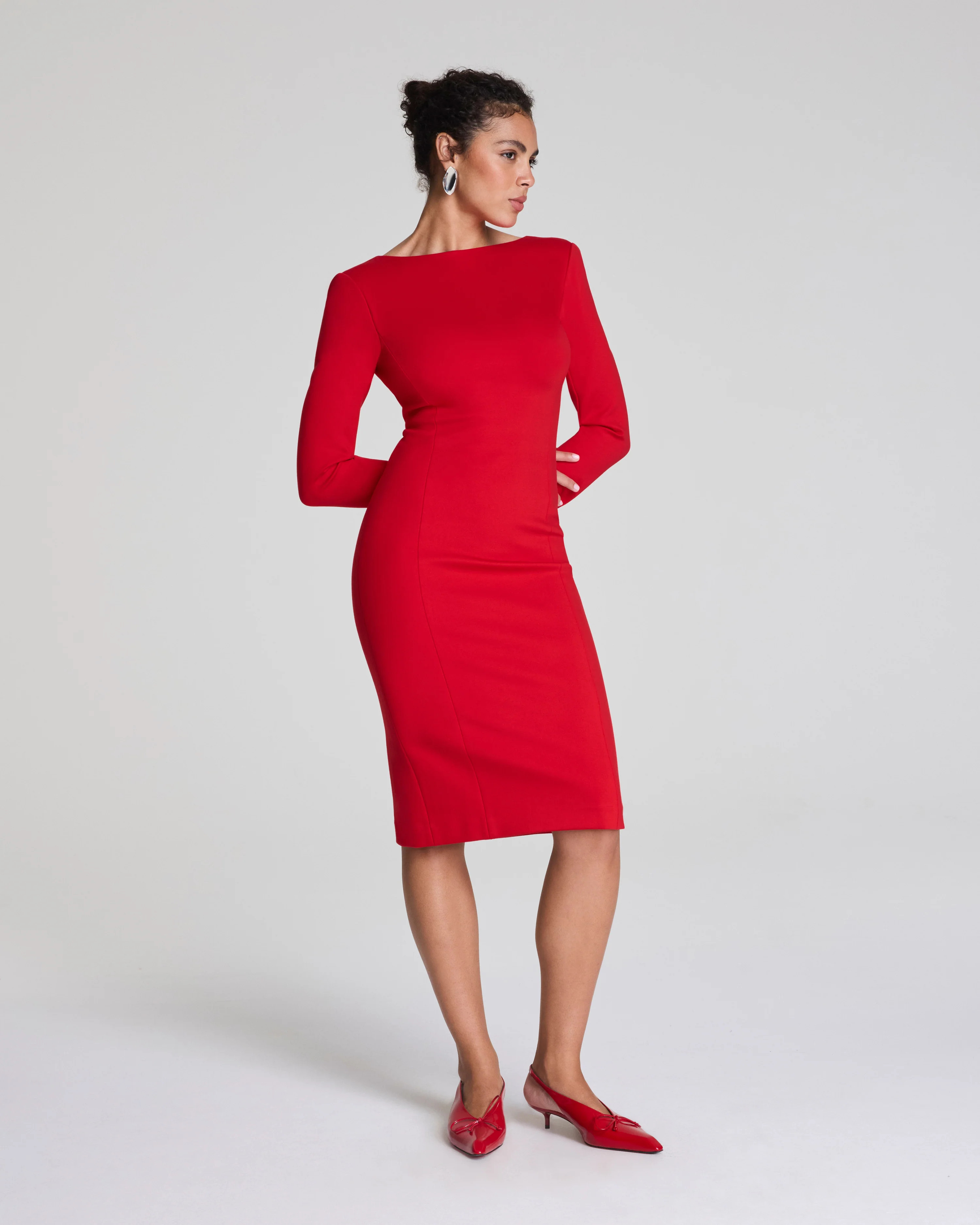Ponte Low-Back Midi Dress | Spanx