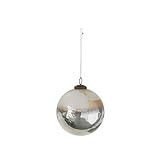 Creative Co-Op 5" Round Ball, Silver & White Glass Ornaments, Multi | Amazon (US)