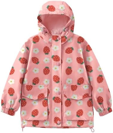Avoogue Toddler Rain Jacket Windbreaker Lined Raincoat Waterproof Hooded Lightweight Rain Coats W... | Amazon (US)