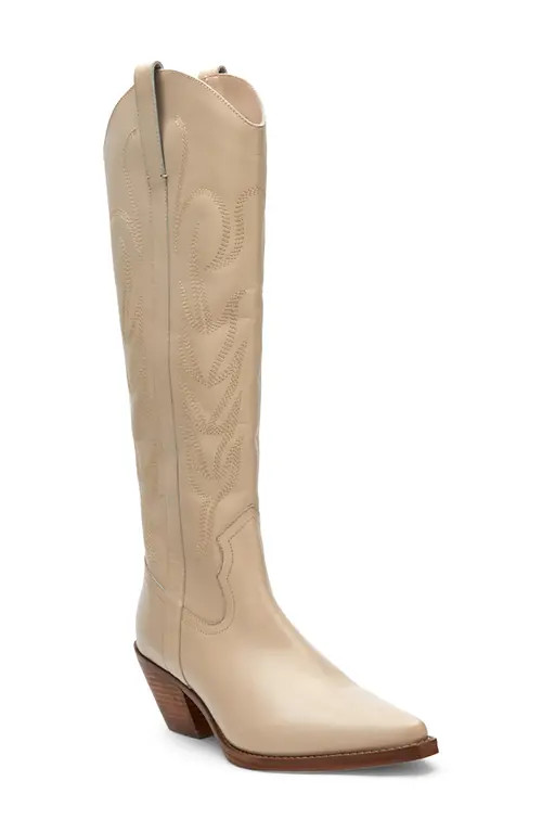Coconuts by Matisse Agency Western Pointed Toe Boot in Ivory at Nordstrom, Size 8.5 | Nordstrom