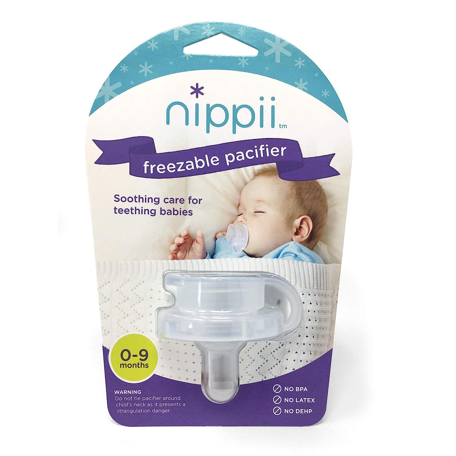 Nippii Baby Freezable Teether Pacifier Fill with Water. Freezable Pacifier Provides Cold Soothing... | Amazon (US)