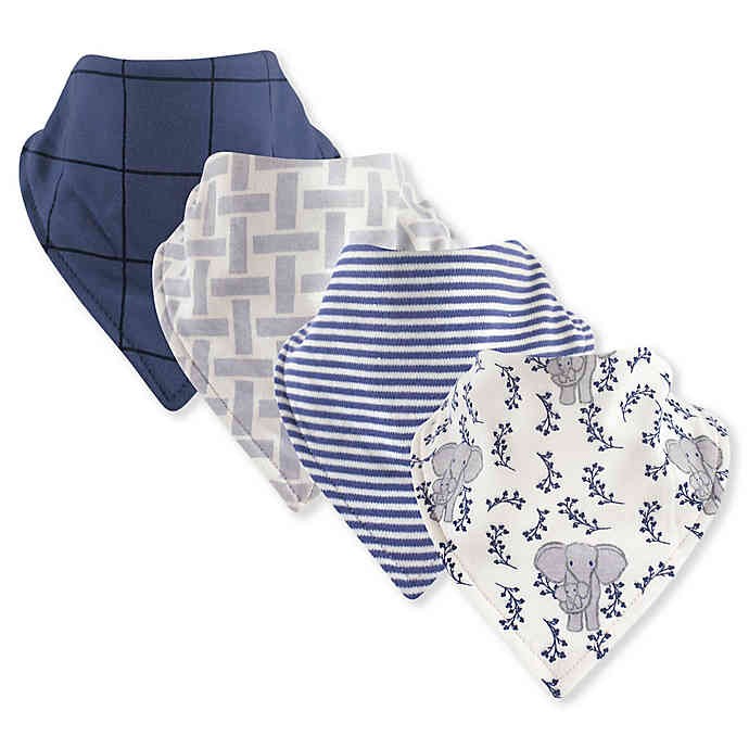 Touched by Nature® 4-Pack Bandana Organic Cotton Bibs | buybuy BABY