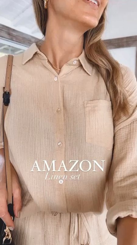 Amazon linen set for a tropical vacay. Super comfortable and stylish. Fits true to size, I am wearing a size small. 



#LTKOver40 #LTKSeasonal #LTKStyleTip