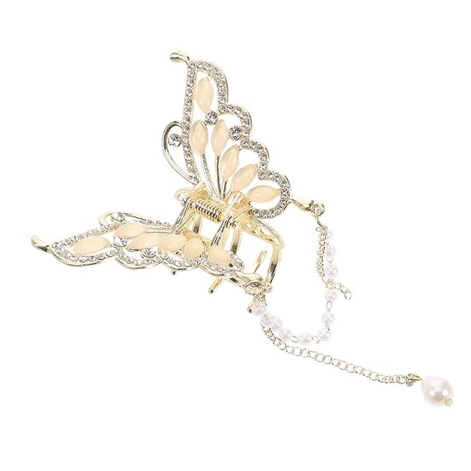Metal Claw Clips Butterfly Hair Accessories Women Bridal Half Tie Hair Clip Styling Decorative | Amazon (US)