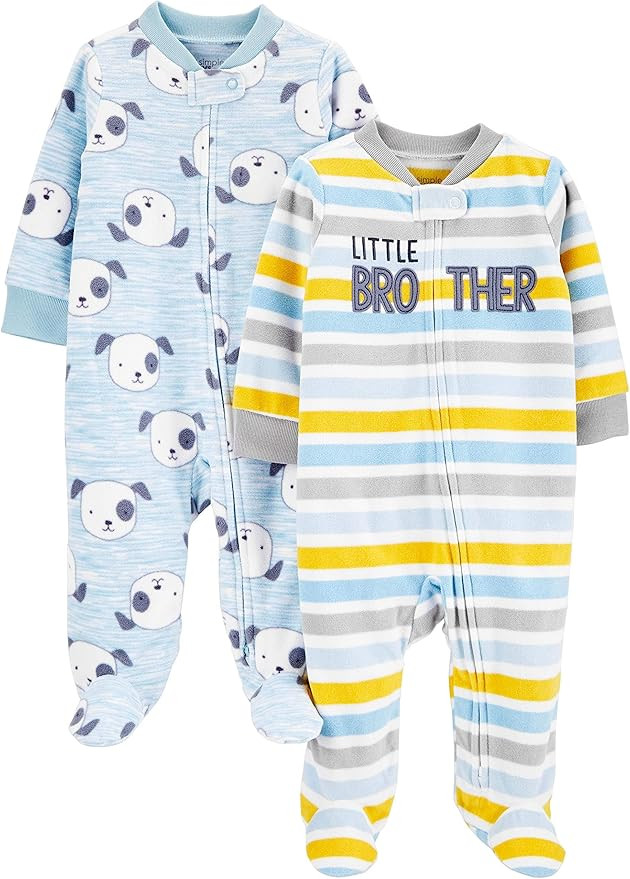 Simple Joys by Carter's Baby Boys' 2-Pack Fleece Footed Sleep and Play | Amazon (US)