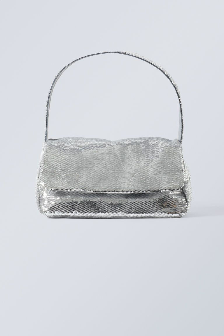 H & M - Aisha Sequin Handbag - Silver | H&M (UK, MY, IN, SG, PH, TW, HK)