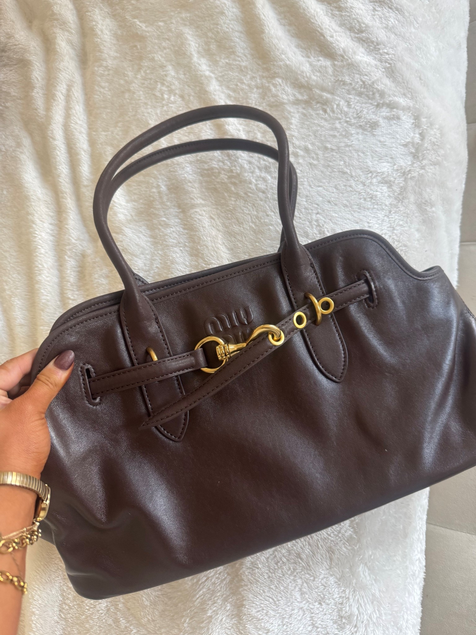 “selection 6” big miu miu tote bag 