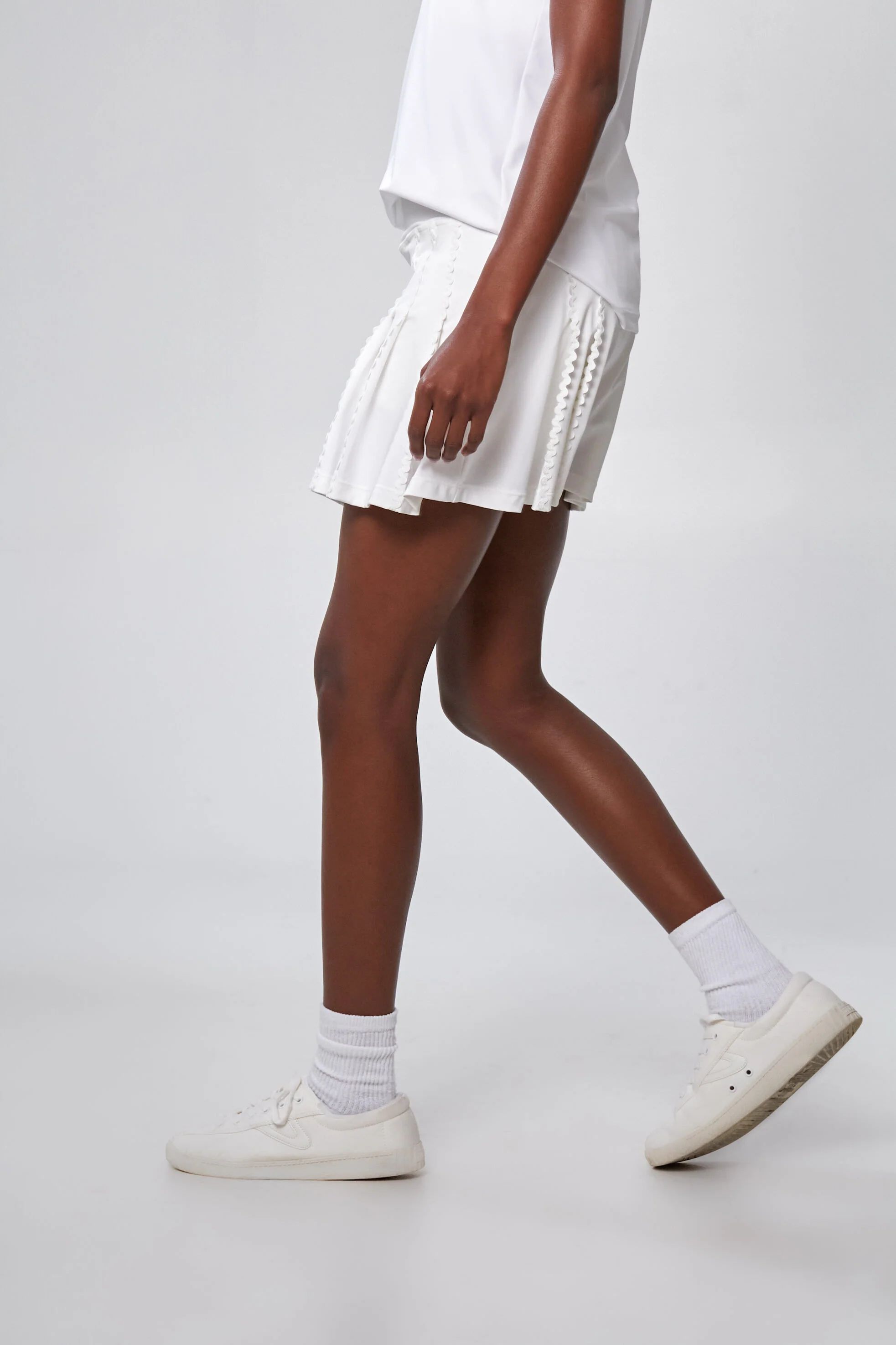 White 14 Inch Ric Rac Tennis Skirt | Tuckernuck (US)