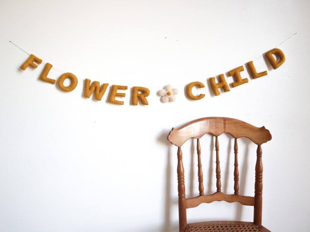 Flower Child Banner, Happy Birthday Garland, Flower First Birthday Decor, Retro Hippie Sign, One ... | Etsy (US)