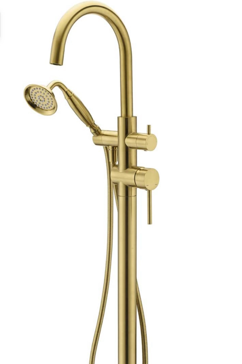 Artiqua Freestanding Bathtub Faucet Tub Filler Brushed Gold Single Handle Floor Mounted Brass Faucets with Hand Shower 

#LTKFind #LTKstyletip #LTKhome
