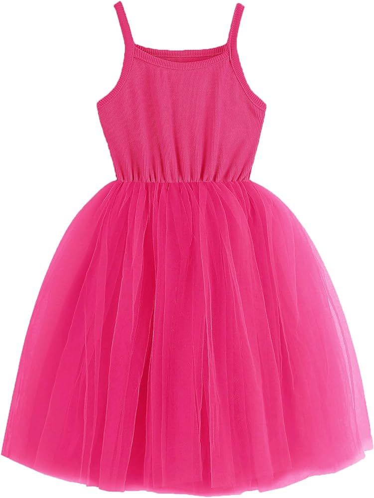 GSVIBK Baby Girls Tutu Dress Toddler Cotton Tutu Dress Sleeveless Infant Tulle Dresses Princess P... | Amazon (US)