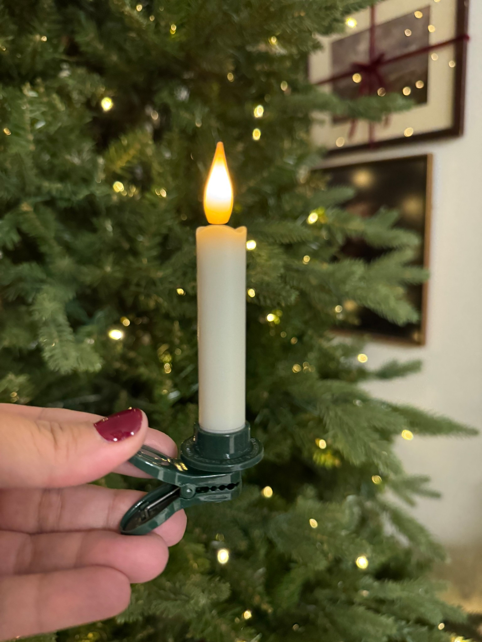 Led taper candles with clips 