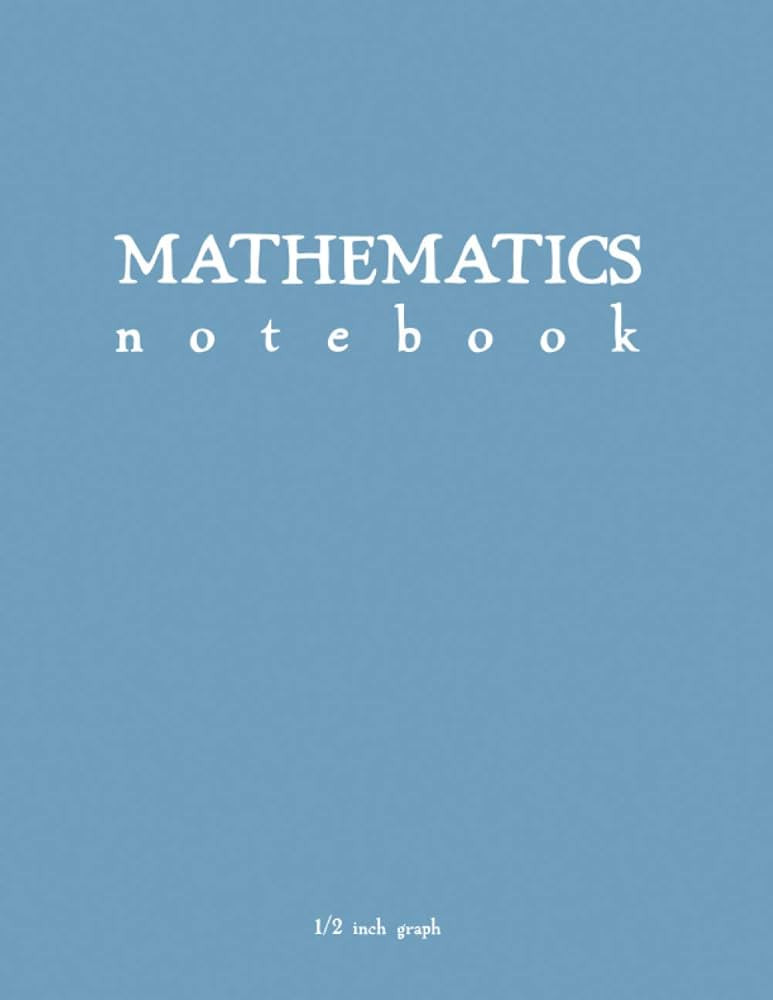 Math Graph Paper Notebook: Light Blue Softcover 1/2 inch Graph Paper for Elementary Math | Amazon (US)