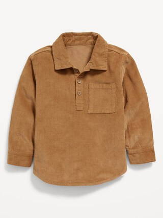 Long-Sleeve Corduroy Popover Shirt for Toddler Boys | Old Navy (US)