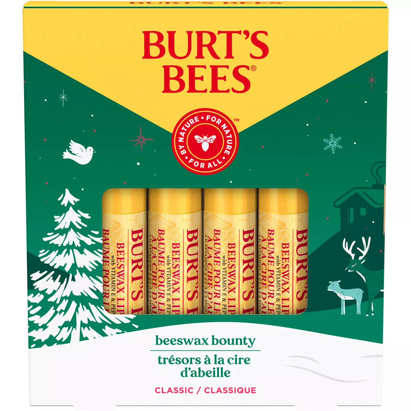 Burt's Bees Beeswax Bounty Classic Lip Balm Holiday Gift Set 4-pk., Size: 4 CT, Multi | Kohl's