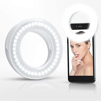 XINBAOHONG Selfie Ring Light Rechargeable Portable Clip-on Selfie Fill Light with 40 LED for Smar... | Amazon (US)
