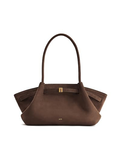 JW PEI Women's Hana Wide Faux Suede Tote Bag - Dark Brown | Amazon (US)