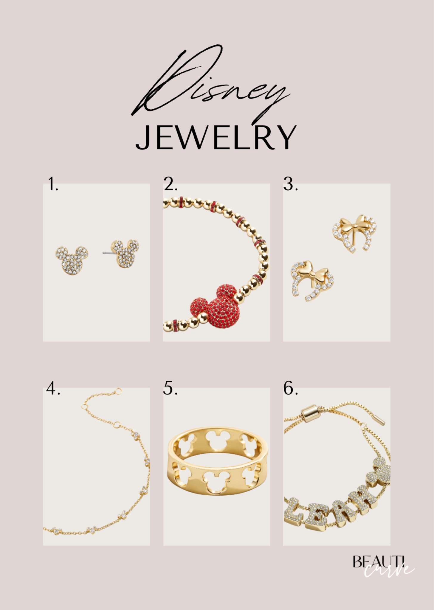 Some of my favorite Disney themed jewelry for me and my mini   