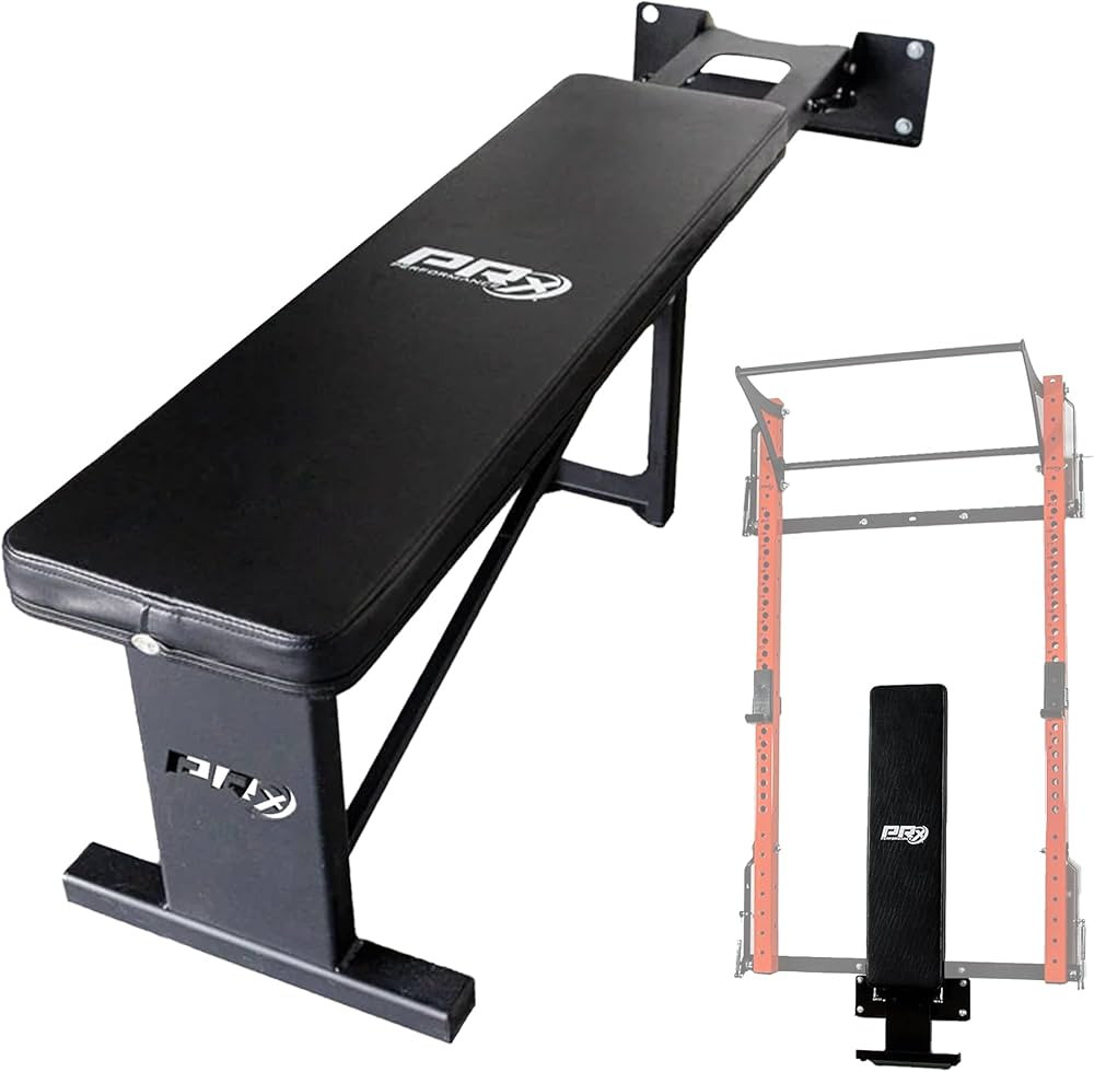 PRx Performance Folding Wall Mounted Flat Weight Bench - Home Gym Equipment, Space-Saving Workout... | Amazon (US)