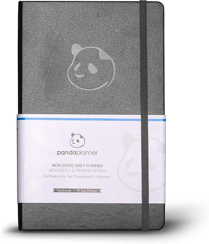 Black Daily Planner 2021-2022 by Panda Planner - Organizer Planner for Goals, Gratitude & Focus -... | Amazon (US)