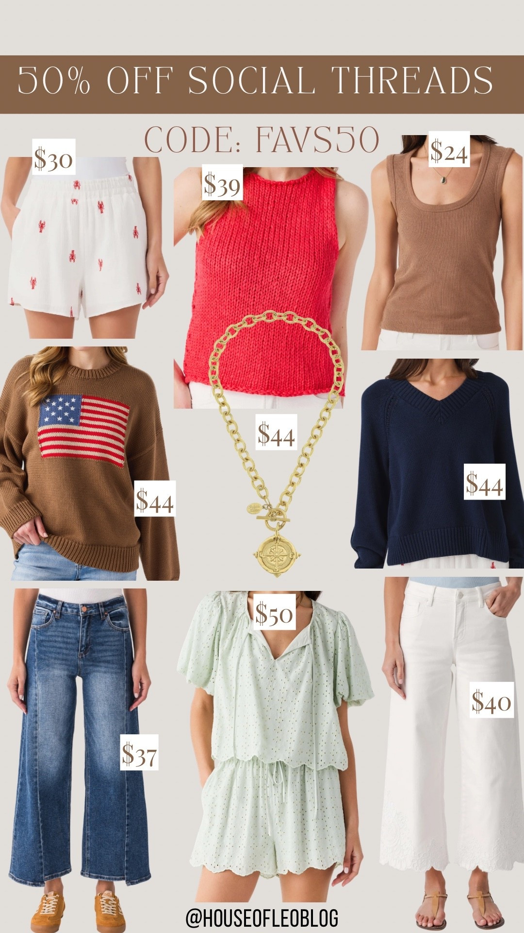 Code FAVS50 for 50% off at Social Threads

#LTKSaleAlert #LTKOver40 #LTKPetite