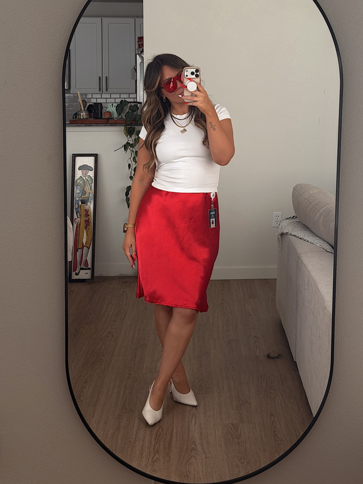 tee - uniqlo
skirt - homemade
heels - naturalizer
sunnies - amazon

#LTKgrwm #LTKootd #LTKWorkwear