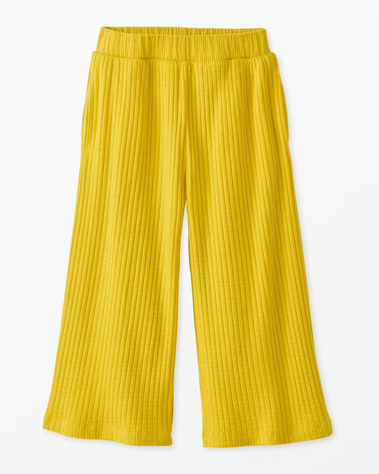 Ribbed Puckered Wide Leg Pants | Hanna Andersson