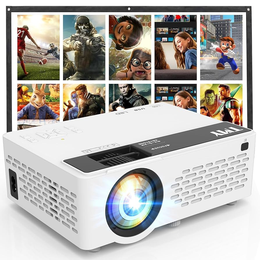 TMY 1080P Full HD Portable Mini Projector, Upgraded Bluetooth Movie Projector with Screen, Compat... | Amazon (US)