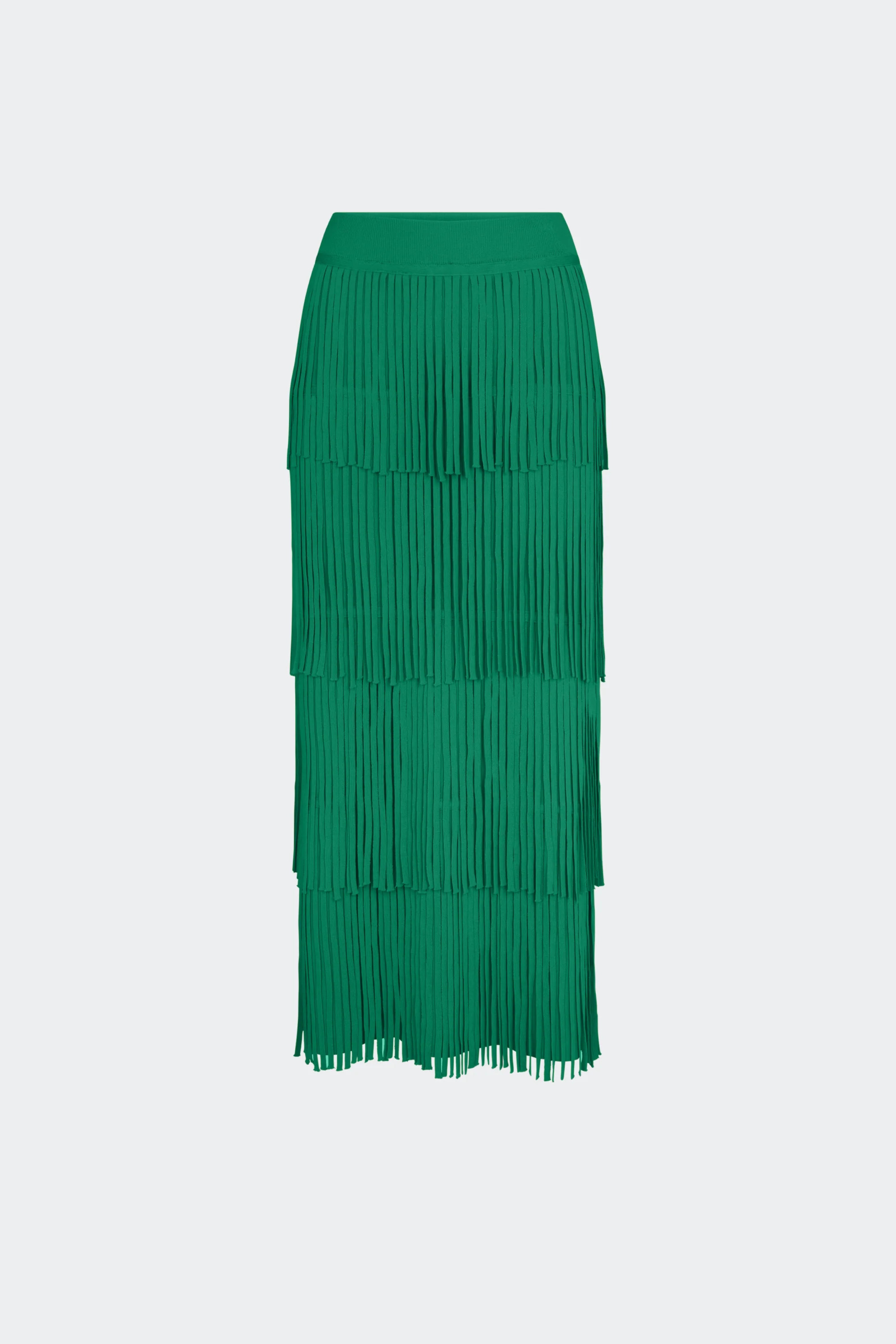Za
           Knit Fringe Skirt in Jade | Simon Miller