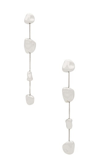 Cleo Earrings in Shiny Silver | Revolve Clothing (Global)