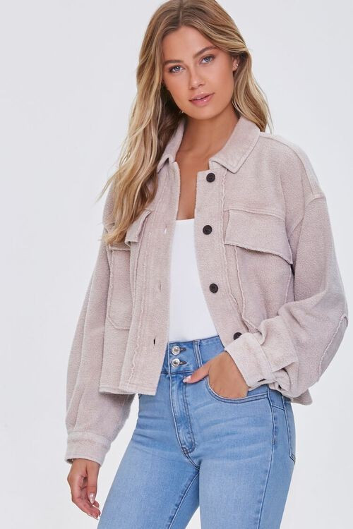 Reverse Fleece Drop-Sleeve Jacket | Forever 21 (US)