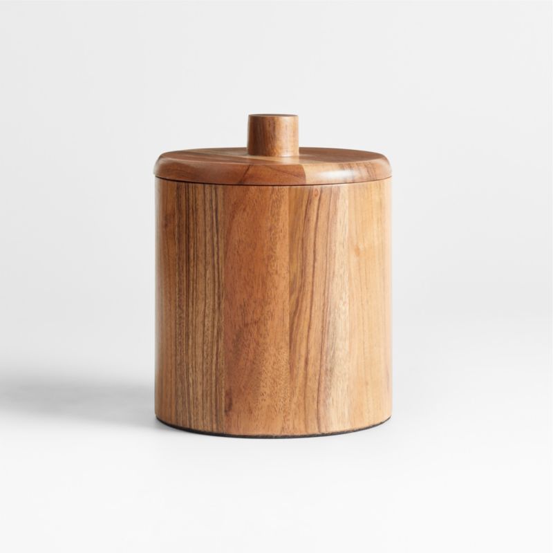 Tondo Small Wood Canister + Reviews | Crate & Barrel | Crate & Barrel