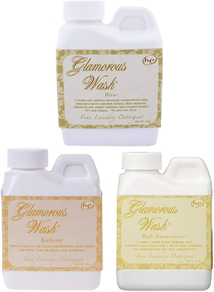Tyler Candle Glamorous Wash Laundry Detergent 4oz Bundle (Diva, Kathina, High Maintenance) | Amazon (US)