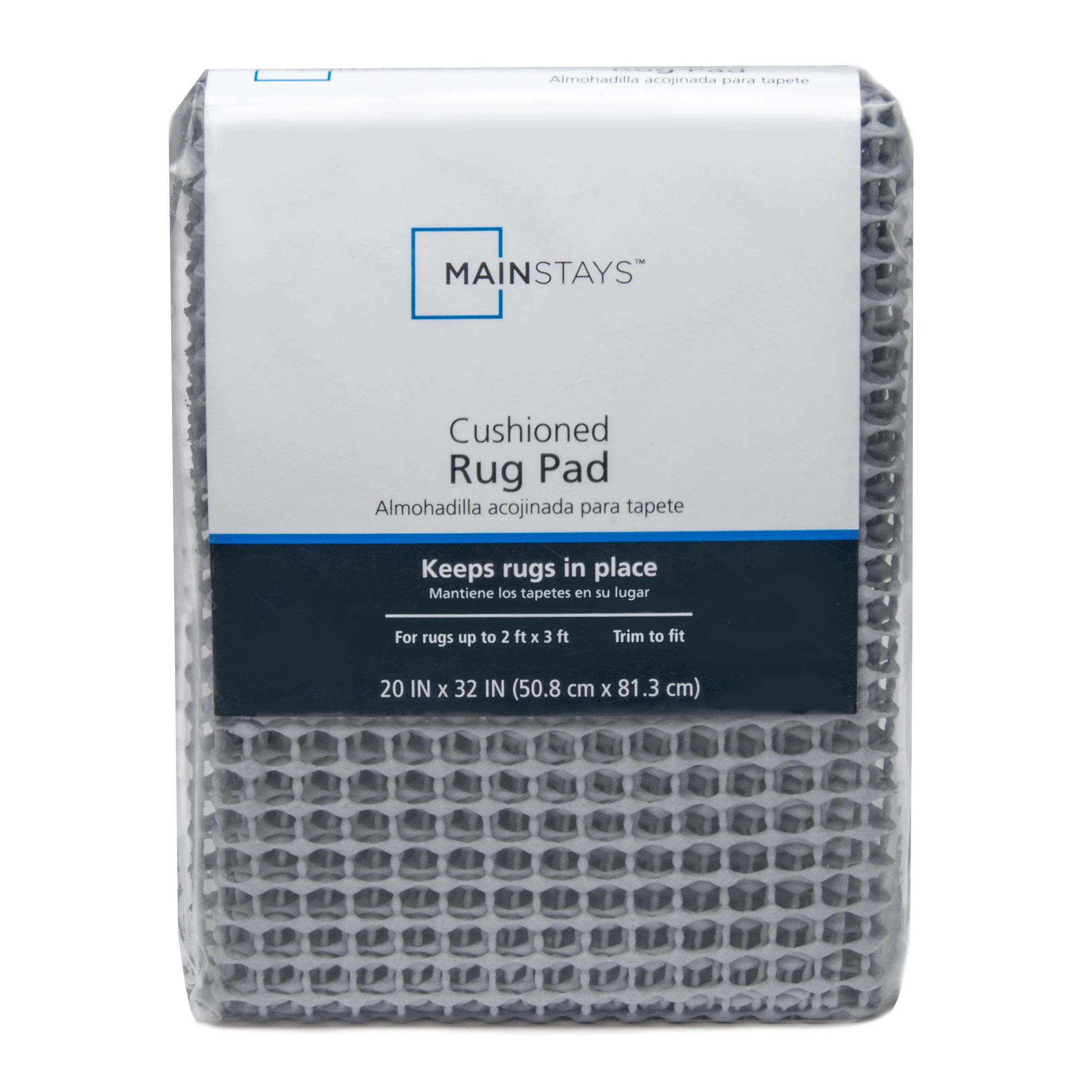 Mainstays Non-Skid Non-Slip Rug Pad, Gray, 2' x 3' | Walmart (US)