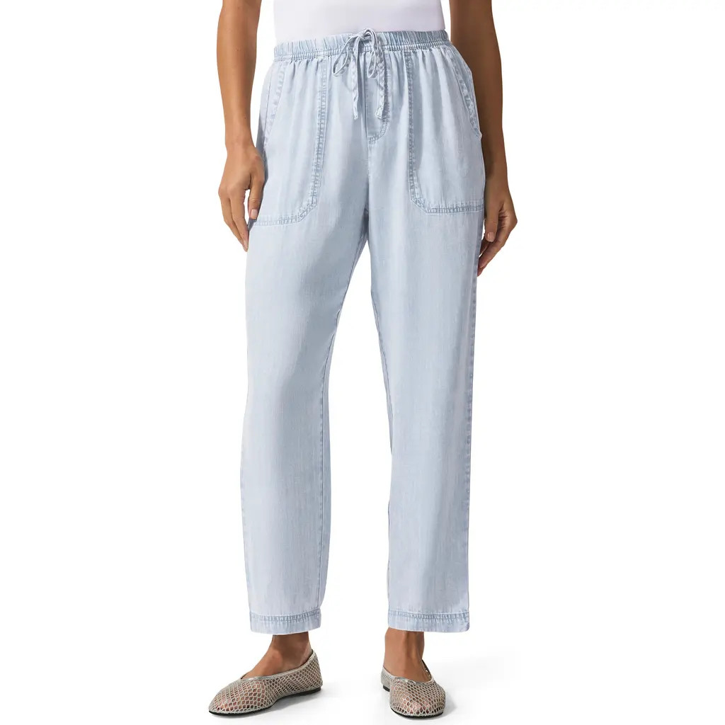 Splendid Angie Indigo Straight Pants in Bleached Indigo at Nordstrom, Size X-Small | Nordstrom