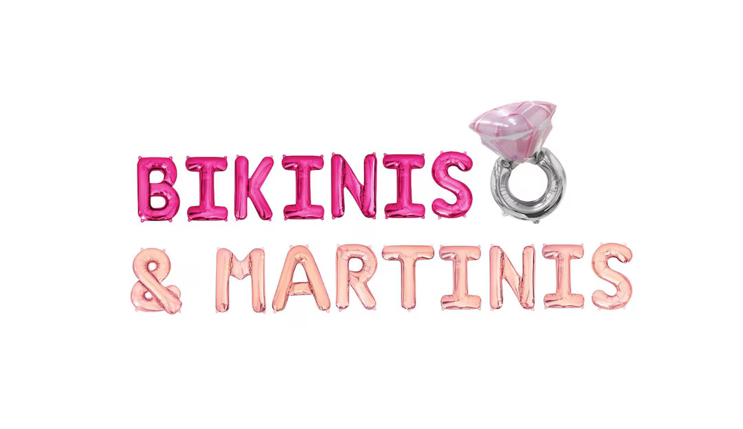 Bikinis & Martinis Balloon Banner Beach Bachelorette Party Decorations Beach Bach Lets Flamingle ... | Etsy (US)